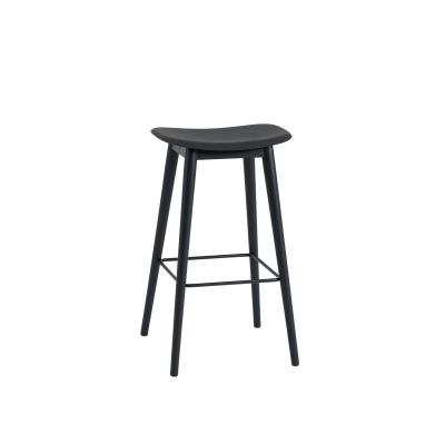  Fiber Bar Stool Barstool 75 cm Black / Black Muuto SINGLE PIECES